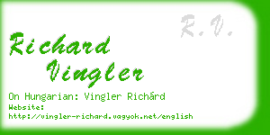 richard vingler business card